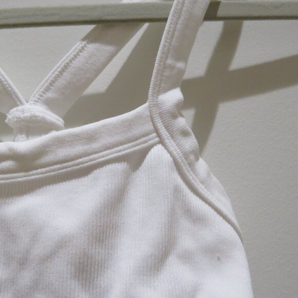 FREE PEOPLE MOVEMENT All Clear Solid Cami in White Ribbed Workout - Size XS / S - Picture 3 of 12